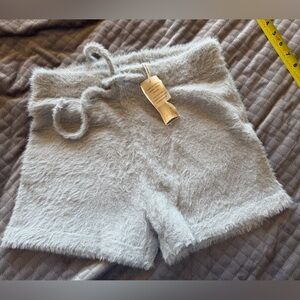 Hem & Thread Fuzzy Gray Lounge Shorts